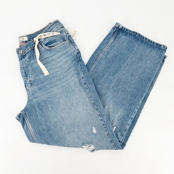 NEW Free People CRVY Fever Pitch Boyfriend Jeans 32 - Picture 2 of 13